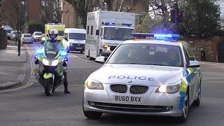 Metropolitan Police Escorting a British Ebola Patient to hospital