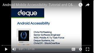 Android Native Mobile Accessibility