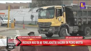  Tras denuncia de la ruta vecinal, recogen más de 60 toneladas de basura en Pedro Miotta