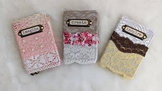 Mini Lace Junk Journals - Flip Through | Junk Journal Ideas - SOLD, thank you :)