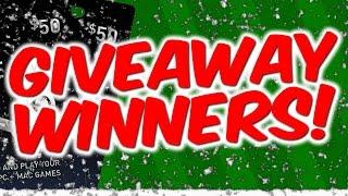 CjuGames Xmas Giveaway 2014 Winners