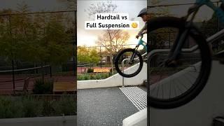 Hardtail vs Full Suspension Huck to Flat Test  #mtb #hardtail