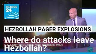 Hezbollah 'down but not out' after device explosions • FRANCE 24 English