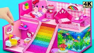 DIY Super Cute Mini House With Rainbow Slide & Gorgeous Aquarium ️ DIY Miniature House