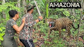 ACAMPAMENTO SELVAGEM, o PIOR ACONTECEU! de cara com a ONÇA PINTADA Acampando e Pescando na Amazônia