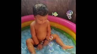 Itni si hasi.. itni si Khushi #babylove #babybathtub #babybath #cutebaby