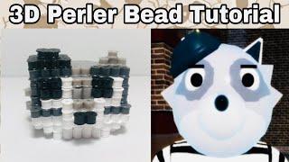 3D Perler Beads Roblox Piggy Rash Head Tutorial!