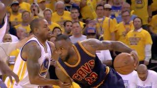 Andre Iguodala Defense on LeBron - 2 pts in OT - 2015 Finals Game 1