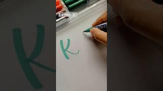 Letter ‘K’ Uppercase and Lowercase | Brush Pen Calligraphy #handlettering #art #calligraphy