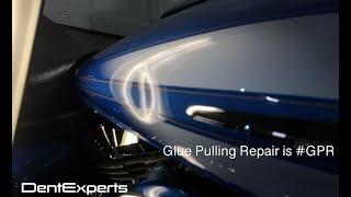 Motorcycle Tank dent repair using Paintless dent repair method and DentDial tools.