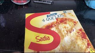 Fiz o UNBOXING da pizza congelada da Sadia