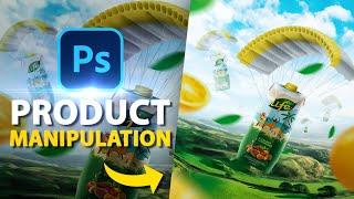 Product manipulation in Photoshop |  juice advertising poster design | photoshop tutorial