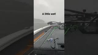 When it rains while fishing a tournament!