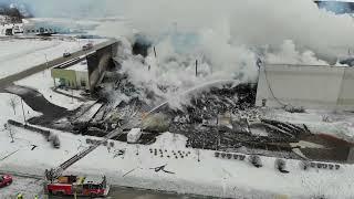 Aerial Footage Bartlett Large Loss Fire Access Corporation