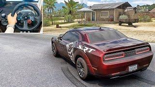 Dodge Challenger SRT Hellcat - Forza Horizon 5 | PS5 Steering wheel gameplay