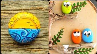 1000* STONE PAINTINGS WITH ALSO DECORATING WITH ART AND DESIGNS