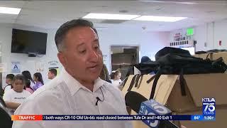 KTLA5 Coverage: Supervisor Joe Baca, Jr. Welcomes Muscoy Elementary School Back to School