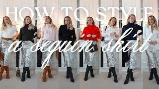 HOW TO STYLE A SEQUIN SKIRT | Chic & Elegant Holiday Outfit Ideas  Vlogmas 2024