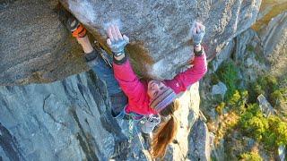 Mari Salvesen Climbs 8b Trad, First Ascent