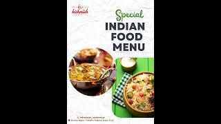 Special Indian food menu.... #kishmishsweetsrestaurants