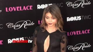 Sarah Hyland in a Sexy Open Cute Dress at "Lovelace" LA Premiere