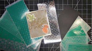 Diamond Press "Textured Background" Embossing Folders Review & Card Tutorial!