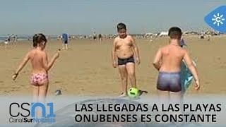 Gran afluencia de bañistas a las playas de Huelva