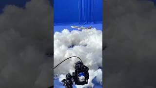 miniature flight scene clouds made with cotton #viralvideos #techbyte #1million #like #10minutes