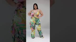 Plus Size 3PC Paradise swimsuit Fashion