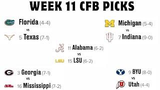 College Football Week 11 Predictions