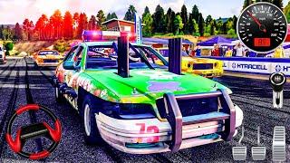 Police Mustang Car Drift Racing Simulator - Real Police Sport Car Driving - Wreckfest:PC Gameplay #4