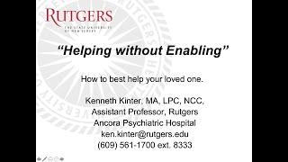 Helping vs. Enabling: Helping your loved one