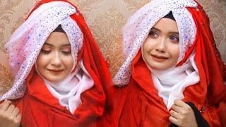 Hijab Tutorial for Pohela boishakh 2018 with two hijab ||Sanji Da