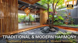 Harmony of Nature & Architecture: Blending Traditional Japanese Garden with Modern Interior Design