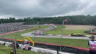 FAN VIEW | Marcus Ericsson and Felix Rosenqvist CRASHES at Mid Ohio (2023 Race Start)