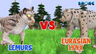 Lemurs vs Eurasian Lynx | Primate Animal vs Big Cat Animal [S1E8] | SPORE