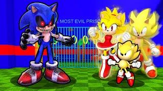 SUPER SONIC FAMILY VS SONIC.EXE IN ROBLOX