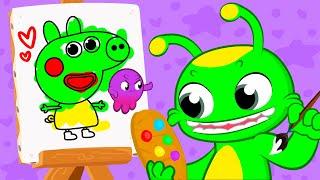 Aprende los colores con tu amigo mágico Groovy el Marciano | Dibujos animados educativos