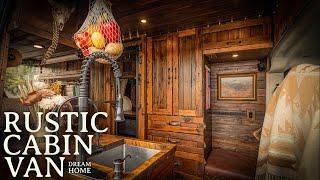 AMAZING Rustic Cabin Van Build | KAROL & AUSTIN (4k Van Tour)