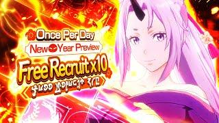FREE SUMMONS...I guess. NEW YEARS FREE MULTI SUMMONS COMPILATION! (Slime: Isekai Memories)