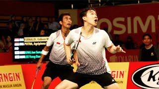 Marcus Gideon/ Agrippina TRICKSHOT Against Lee Yong Dae | Marcus Gideon/ Agrippina vs Jung/ Lee