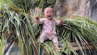 15 years old single mother - Today single mother chops firewood