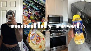 OCTOBER MONTHLY RESET: setting new goals, deep cleaning my entire house, grocery shopping + more