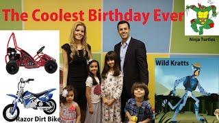 THE SILVA FAMILY VLOG, Ninja Turtles, Wild Kratts, CAR RACE, DIRT BIKE BIRTHDAY