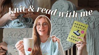 cozy knitting & reading vlog  salty days sleeves, self care + girlhood nostalgia