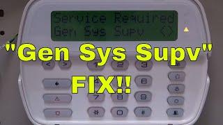 How to Fix GEN SYS SUPV  Error on DSC Alarm.