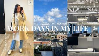 work travel vlog to boston, ma | 9-5 office work days, exploring the city + more