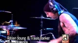 TRAVIS BARKER & ADRIAN YOUNG AT GUITAR CENTER'S DRUM OFF '05