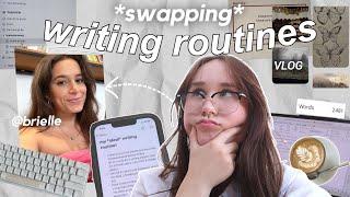 trying another authortuber's writing routine! VLOG swapping writing routines with @briellewrites