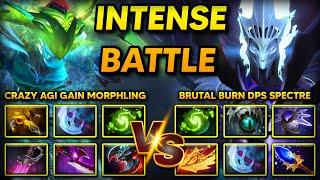 WHO IS STRONGER? | CRAZY AGILITY GAIN MORPHLING VS. BRUTAL BURN DPS SPECTRE | 7.37e DOTA 2